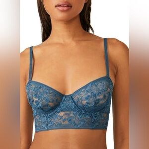 Free People Sorrento Demi Lace Longline Bra